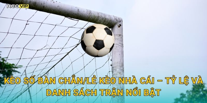Kèo số bàn chẵn/lẻ Kèo nhà cái – Tỷ lệ và danh sách trận nổi bật